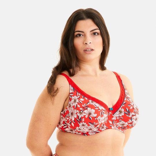 Soutien-gorge grand maintien rouge Incendie