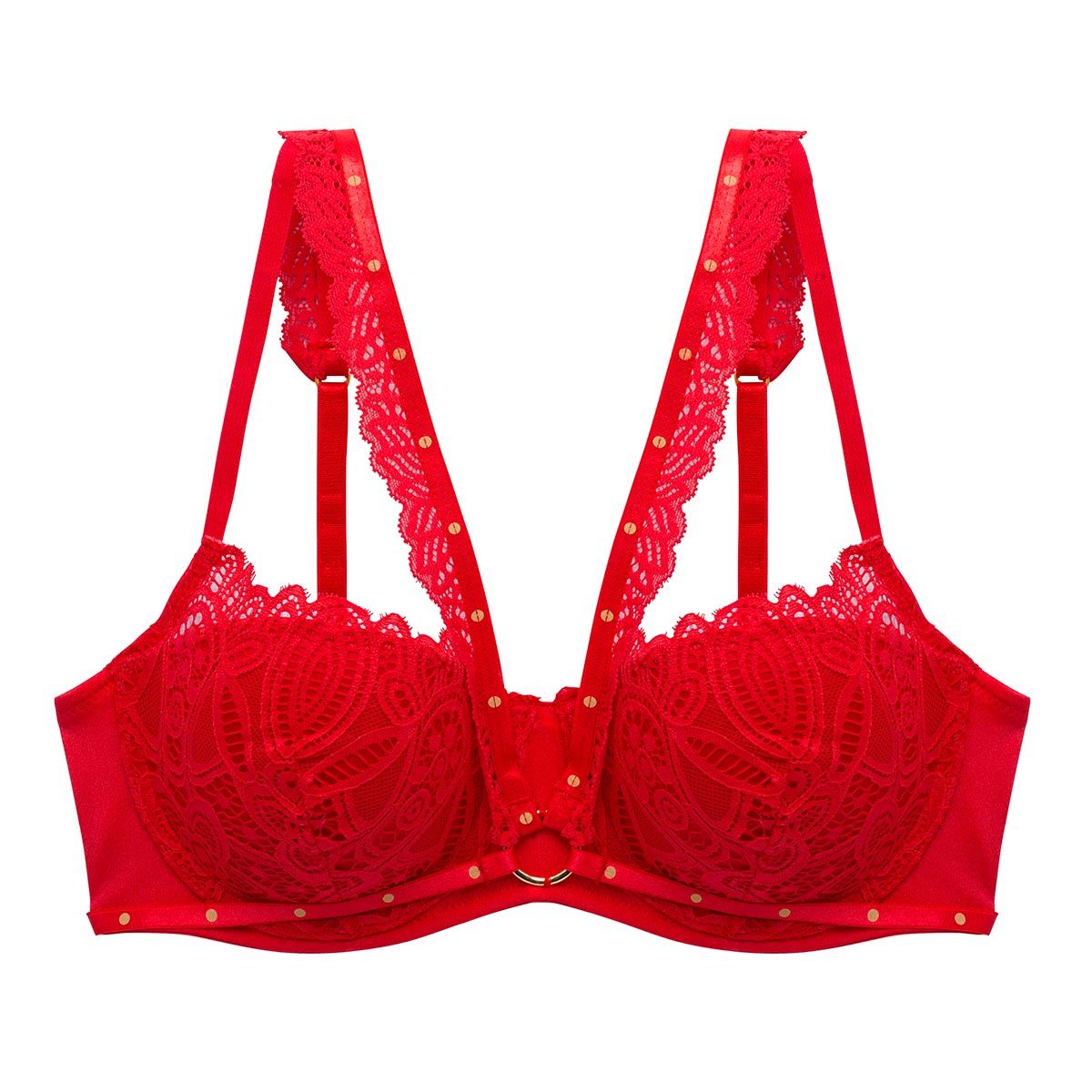 Soutien-gorge ampliforme coque moulée rouge Saltimbanque