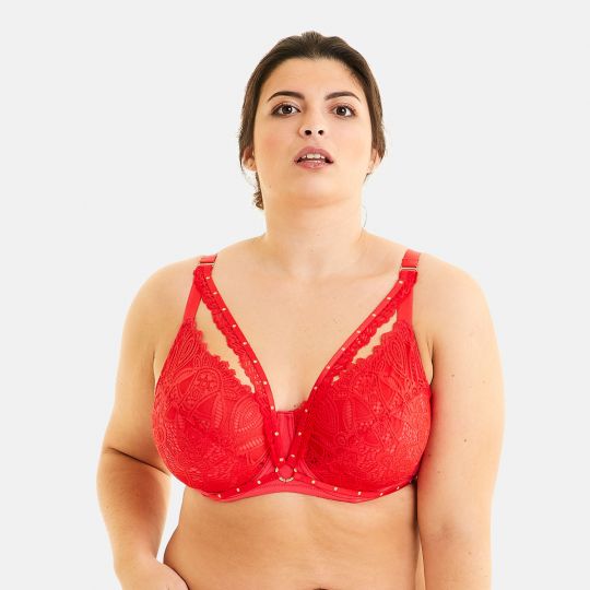 Soutien-gorge grand maintien rouge Saltimbanque