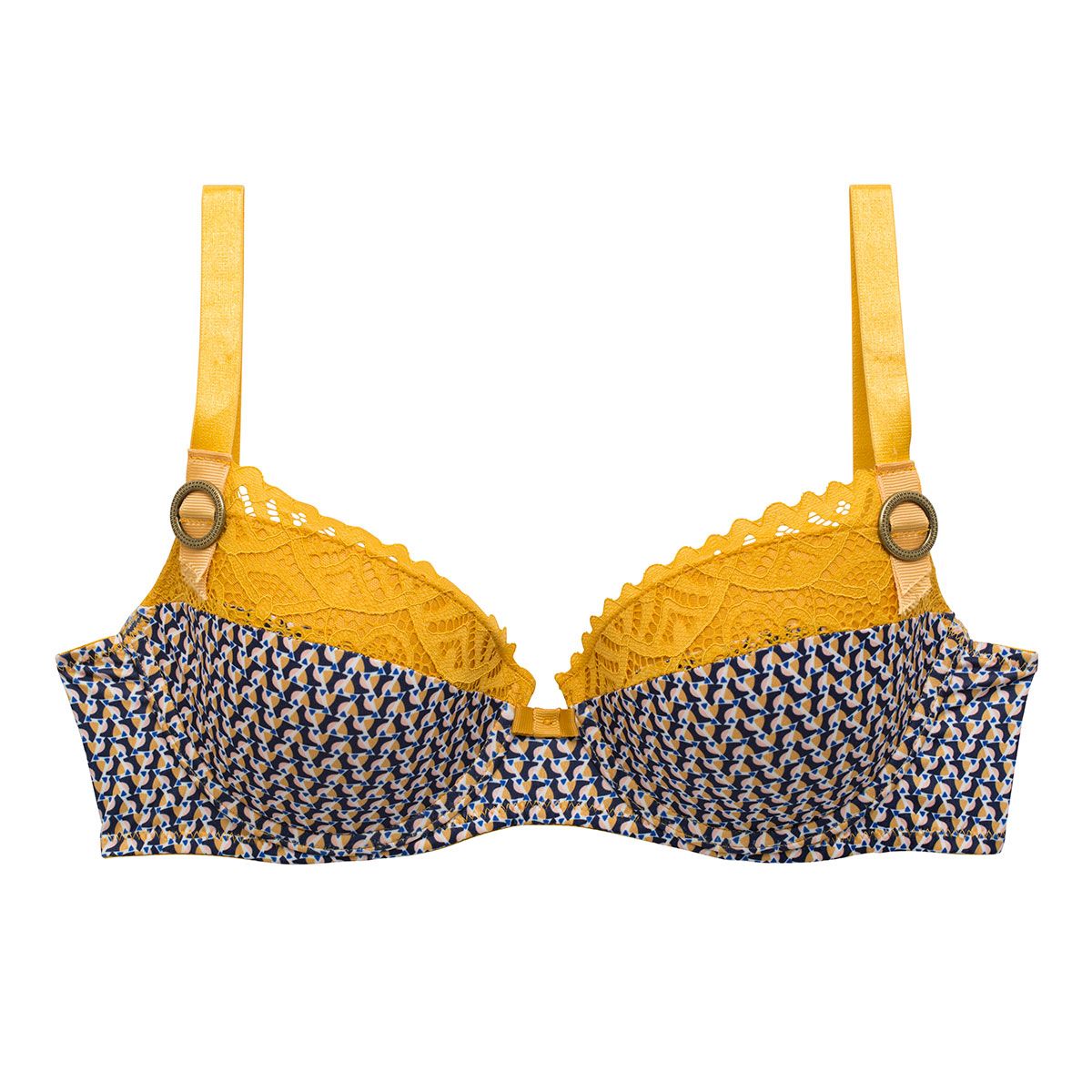 Soutien-gorge ampliforme coque moulée jaune Tartelette
