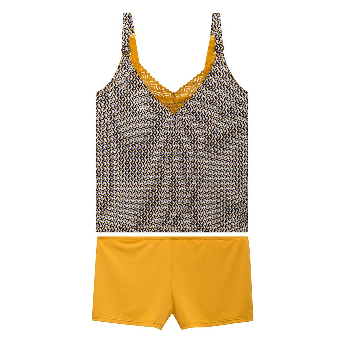 top short jaune tartelette