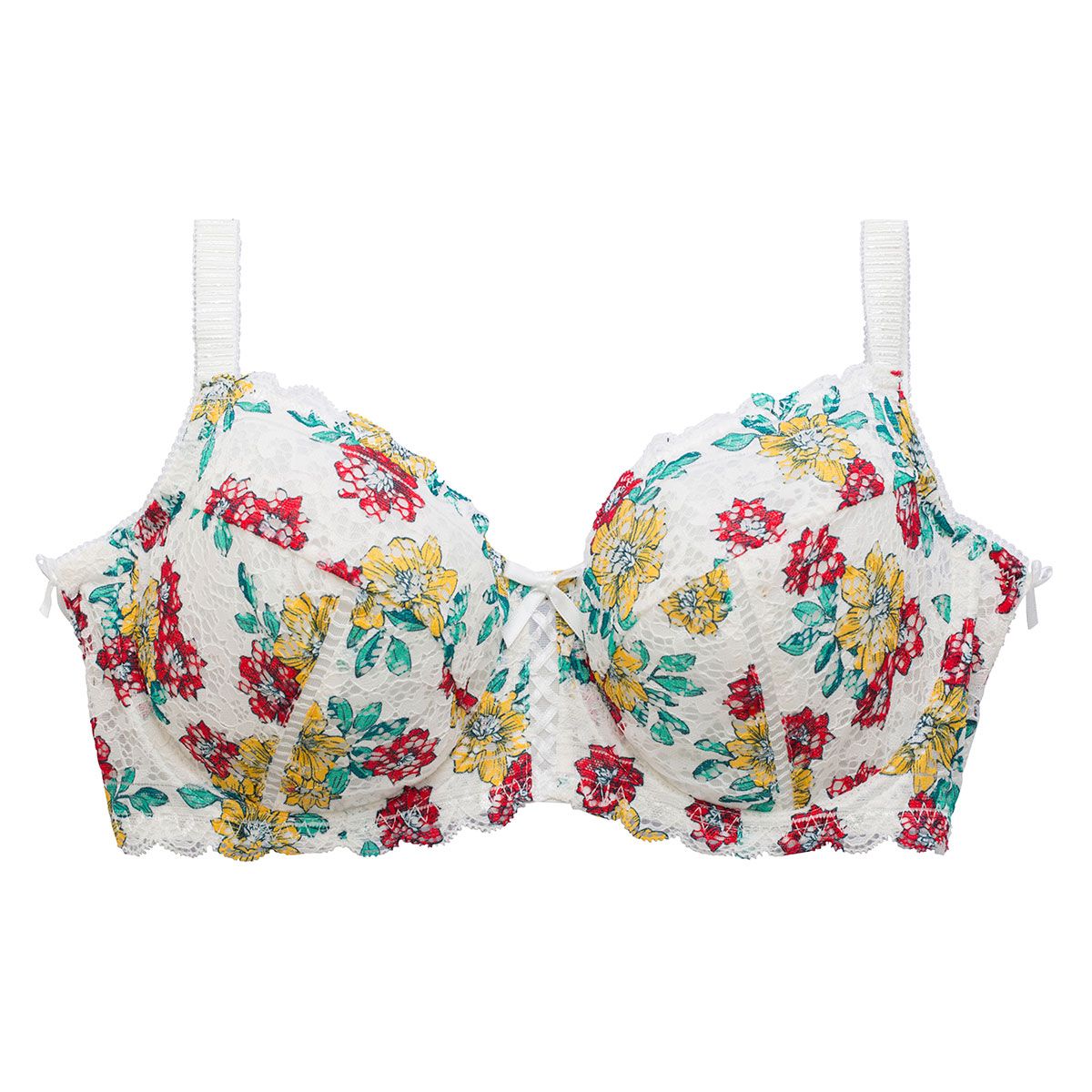Soutien-gorge grand maintien ivoire/turquoise Elena - Pomm'Poire - Modalova