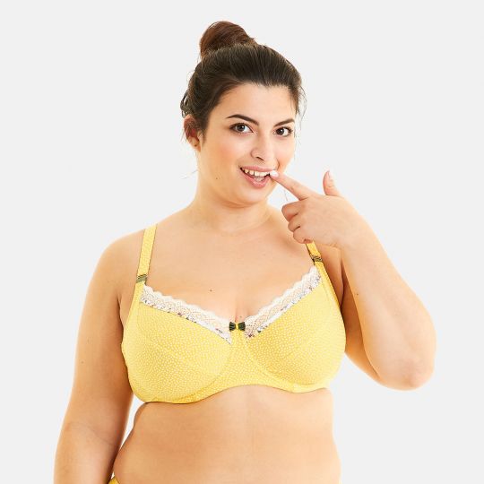 Soutien-gorge grand maintien jaune Eole