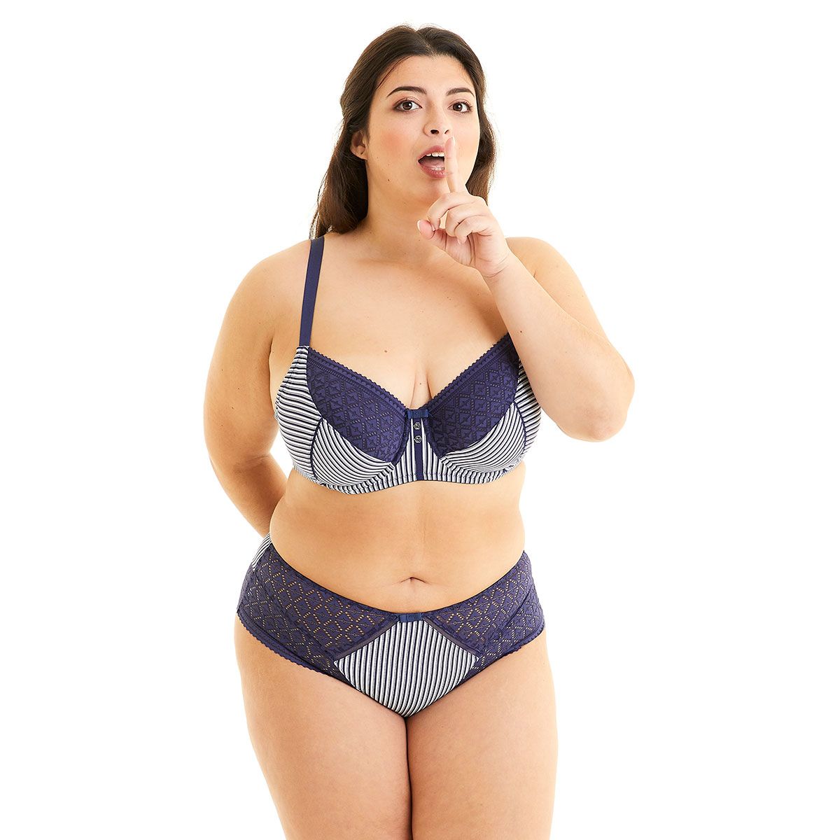 Soutien-gorge grand maintien marine Pacotille