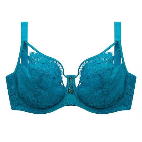 Soutien-gorge grand maintien turquoise Clin d'oeil