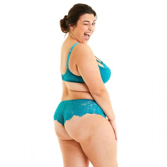 Soutien-gorge grand maintien turquoise Clin d'oeil