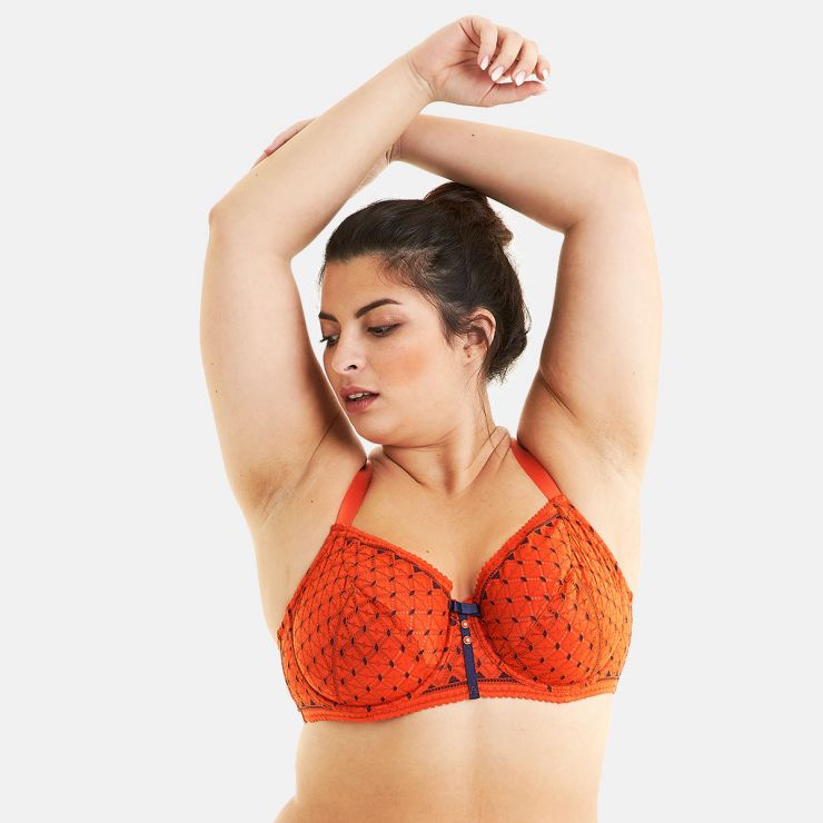 Soutien-gorge grand maintien orange Pamplemousse