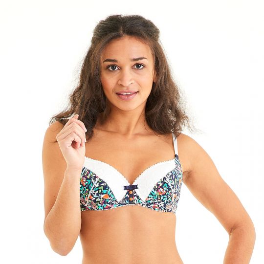 Soutien-gorge ampliforme coque moulée ivoire Pâquerette