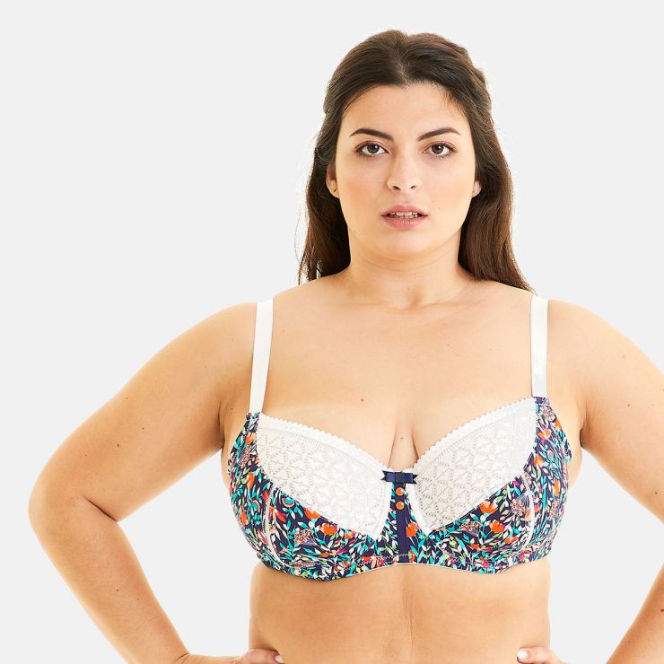 Soutien-gorge grand maintien ivoire Pâquerette