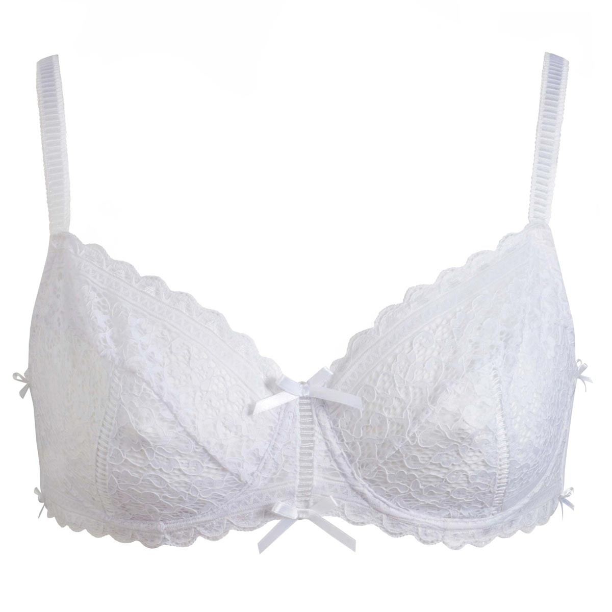 Soutien-gorge à armatures bonnet C, D et E blanc Elena