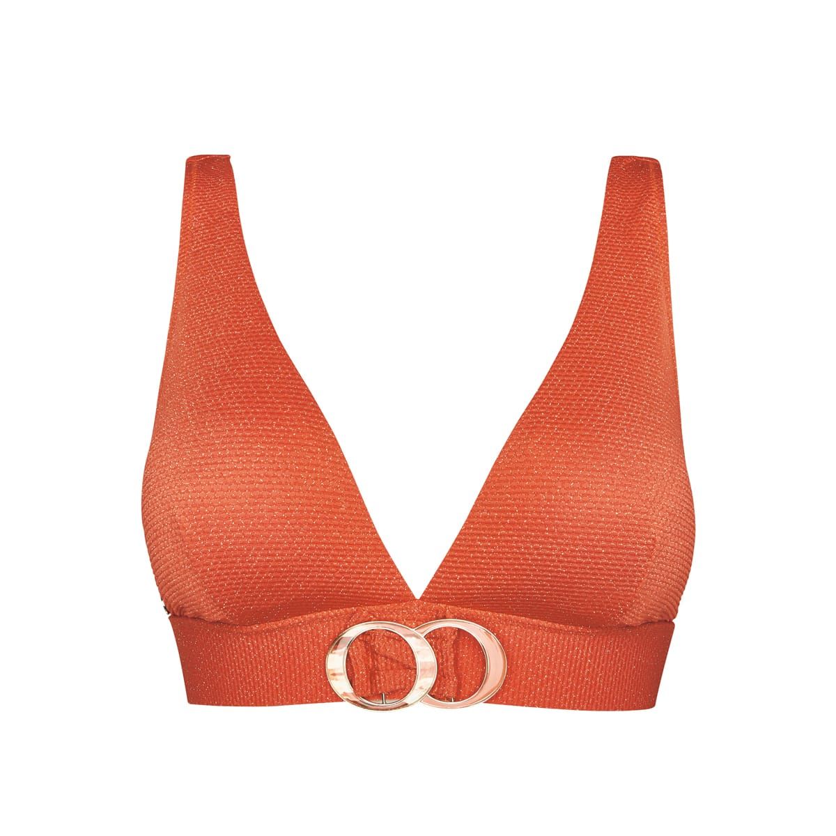 haut de maillot triangle orange amour