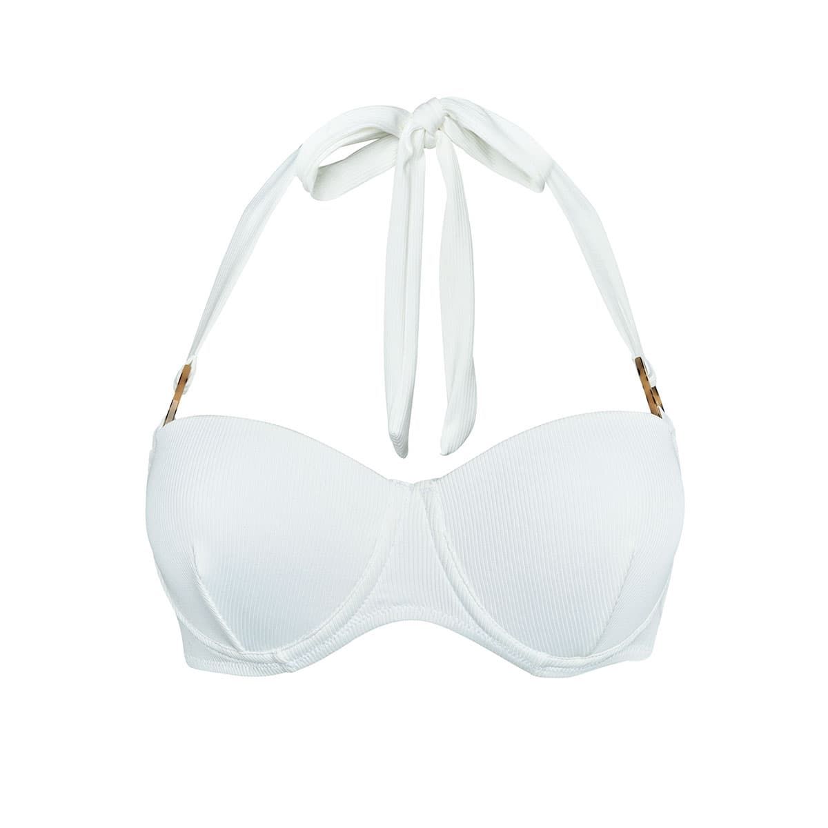 Haut de maillot balconnet blanc Mistral