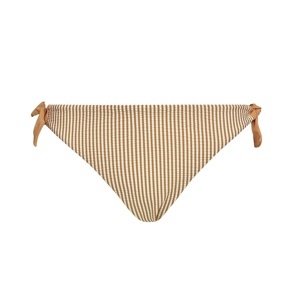 slip de bain forme tanga marron sable