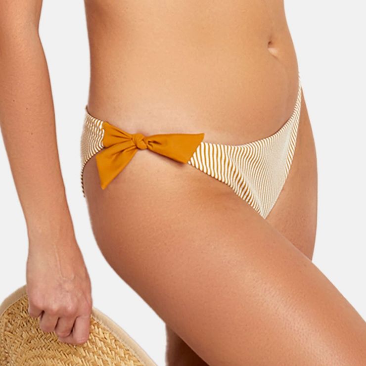 Slip de bain forme tanga marron Sable