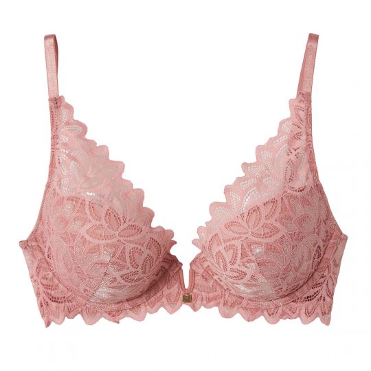 Soutien-gorge ampliforme coque moulée rose Fraisier