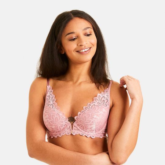 Soutien-gorge ampliforme coque moulée rose Fraisier