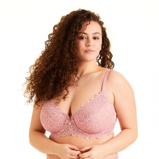 Soutien-gorge grand maintien rose Fraisier