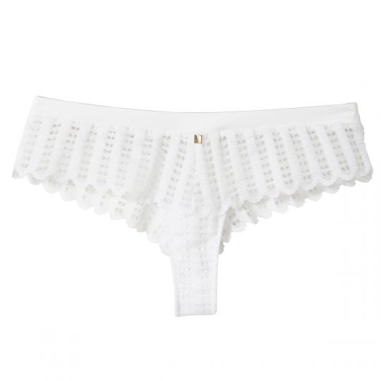 Shorty tanga blanc Speculoos