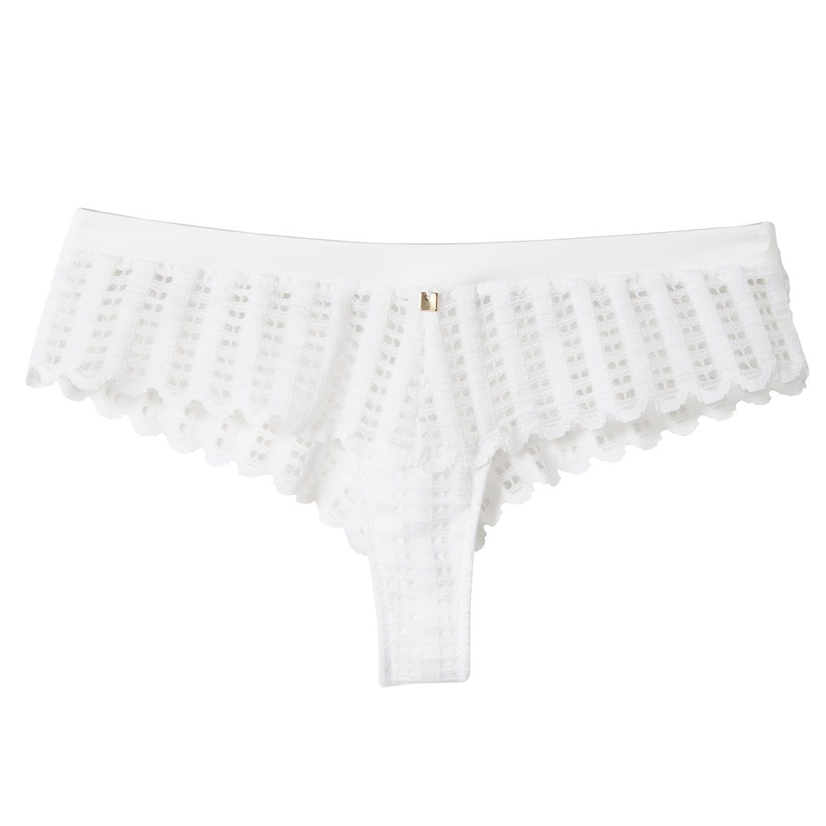 Shorty tanga blanc Speculoos - Pomm'Poire - Modalova