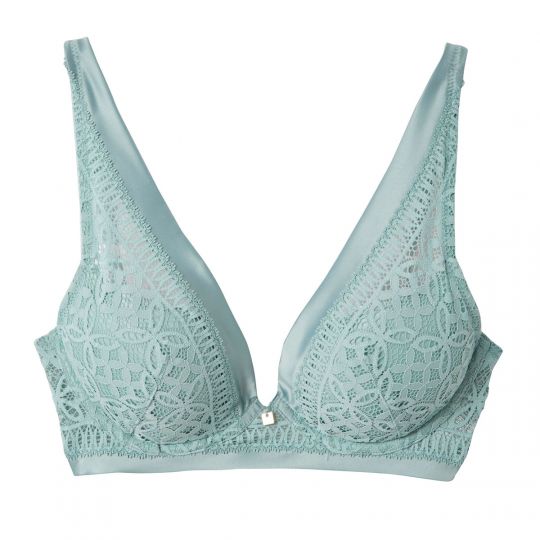 Soutien-gorge ampliforme coque moulée vert Madeleine