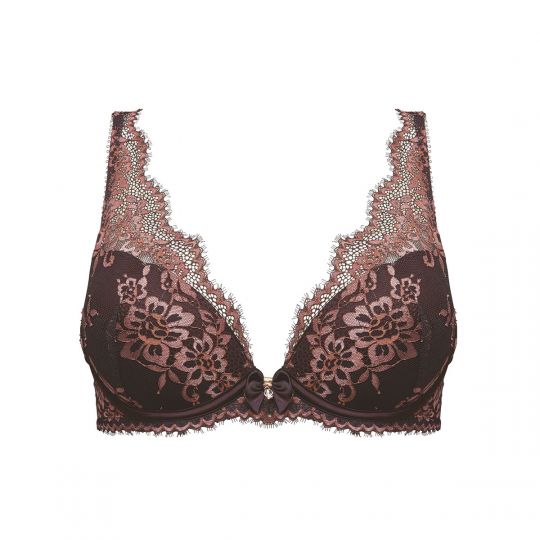 Soutien-gorge ampliforme coque moulée violet Fougue