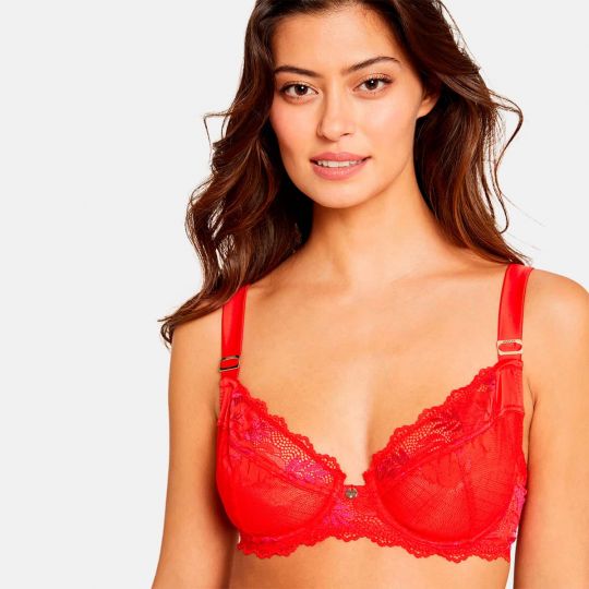 Soutien-gorge corbeille rouge Lucy