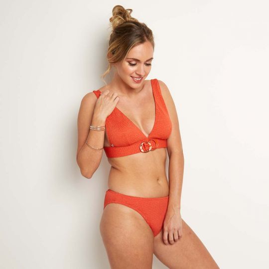 Slip de bain orange Amour