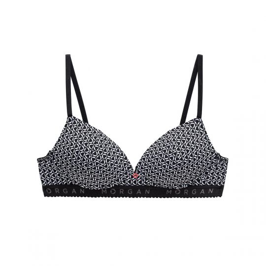 Soutien-gorge coques souples en microfibre noir Gaby