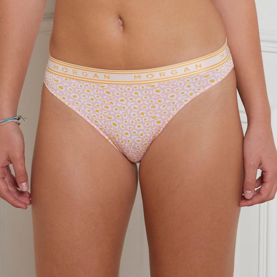 Lot de 2 slips en coton orange Ines