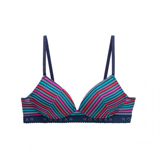 Soutien-gorge coques souples en microfibre bleu Gaby