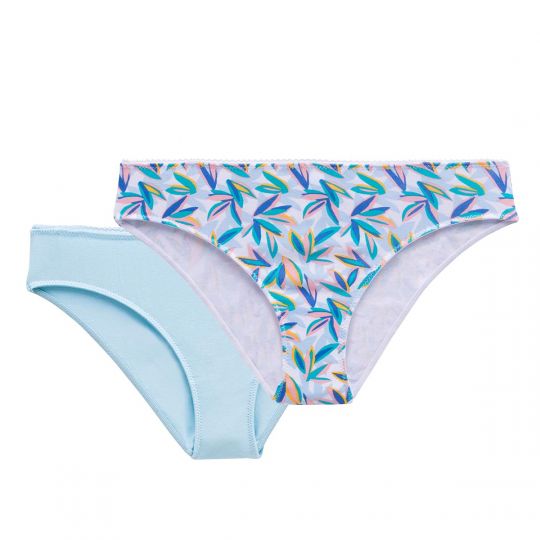 Lot de 2 slips en coton bleu Clem