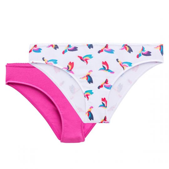 Lot de 2 slips en coton blanc Clem