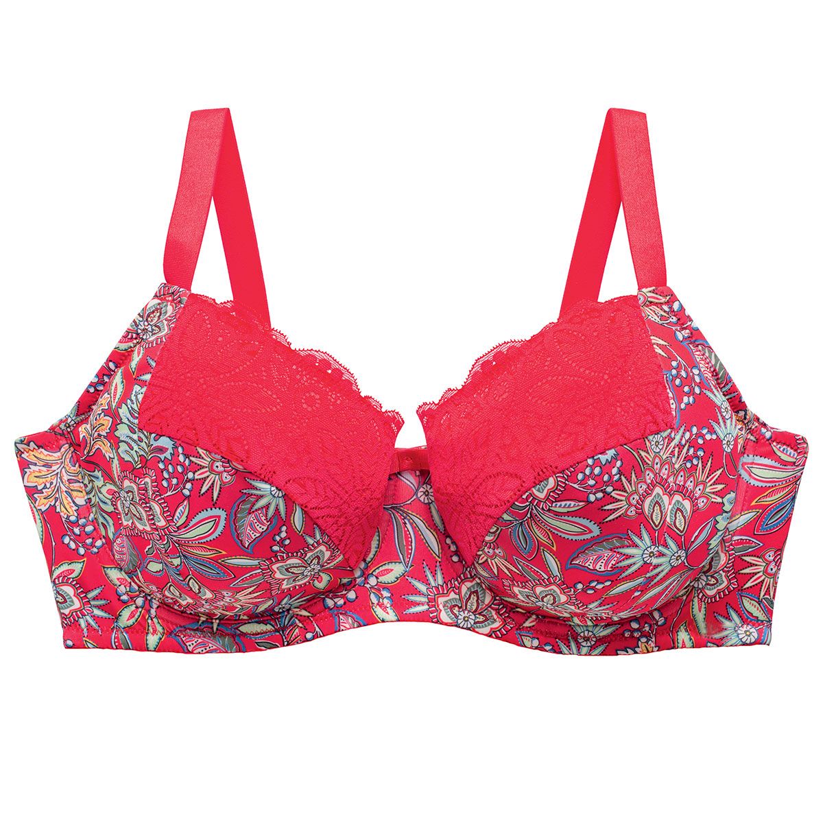 Soutien-gorge grand maintien multico rouge Aria - Pomm'Poire - Modalova