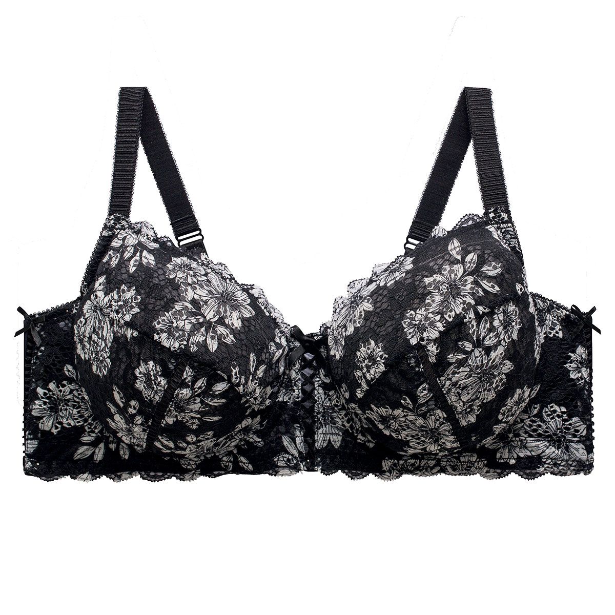 Soutien-gorge grand maintien ivoire/noir Elena - Pomm'Poire - Modalova