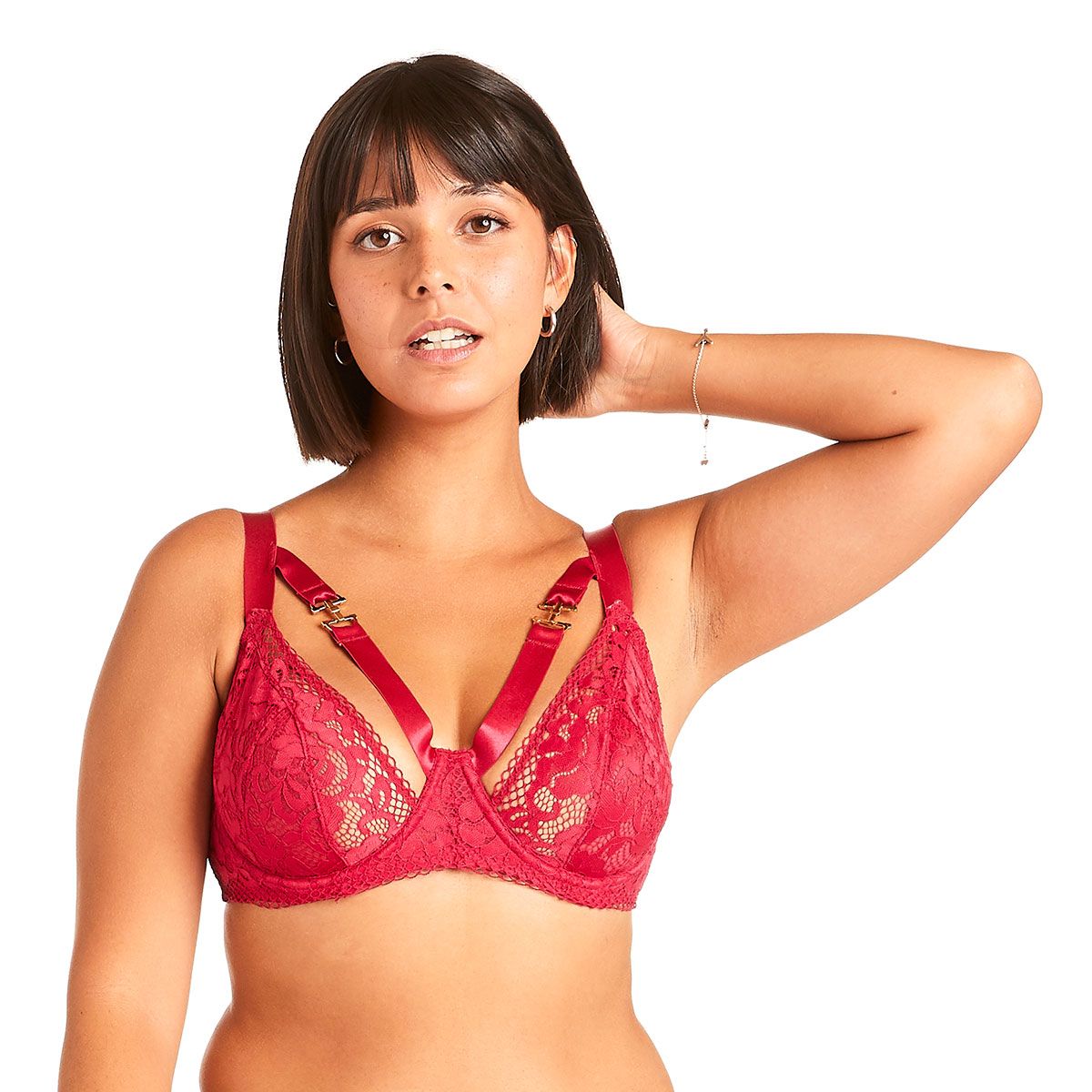 Pomm'Poire Soutien-gorge grand maintien bordeaux Danger