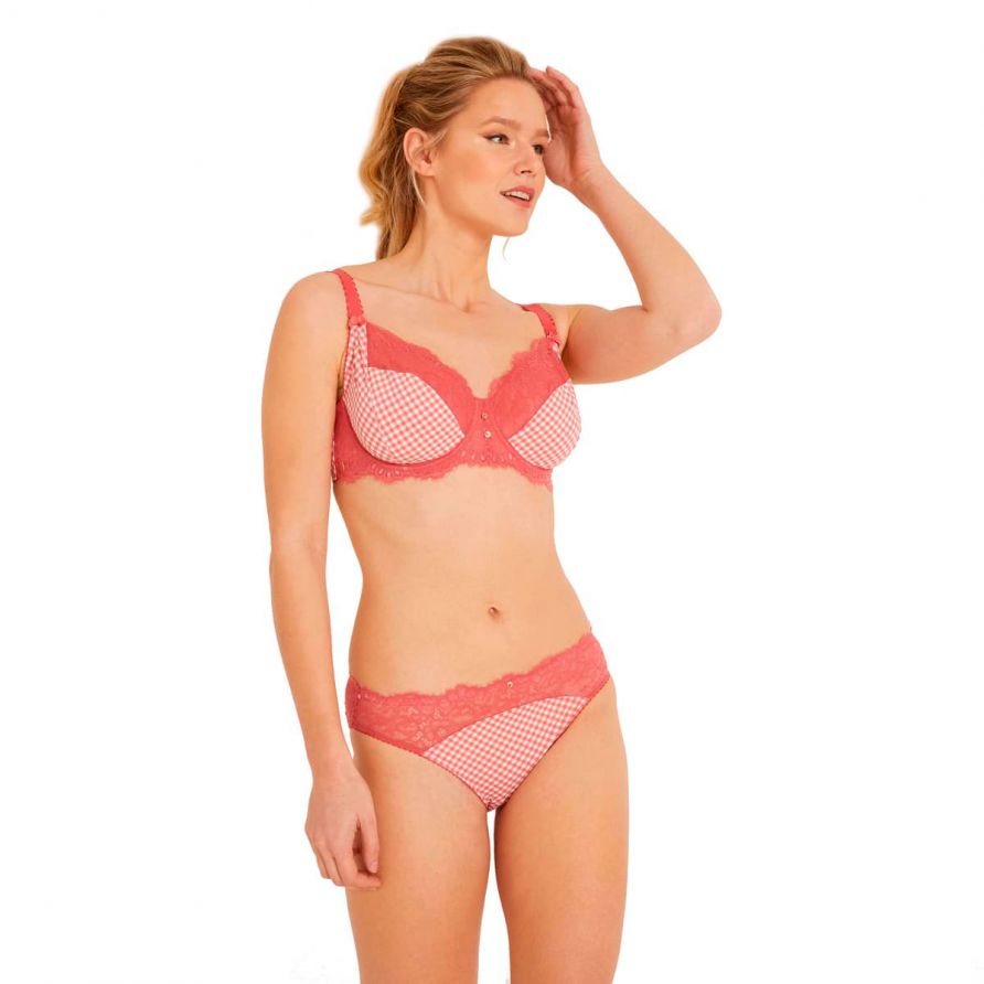 Slip grande taille rose Curieuse