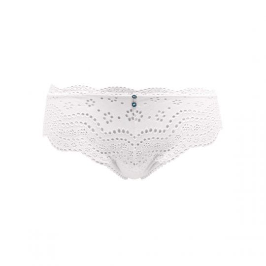 Shorty tanga blanc Faience