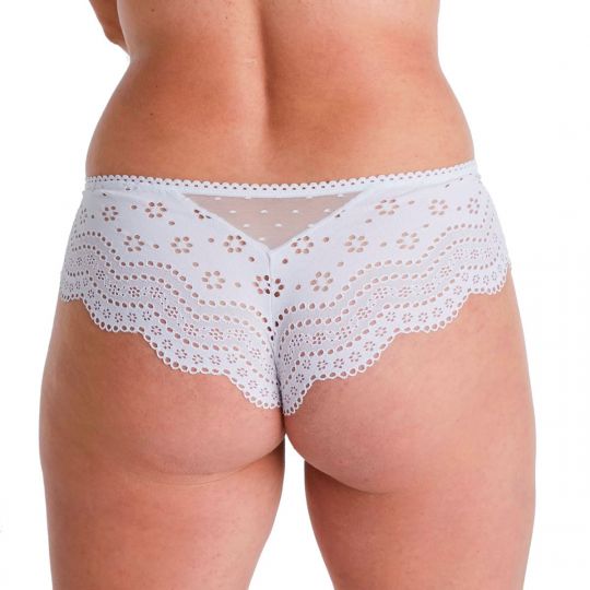 Shorty tanga blanc Faience