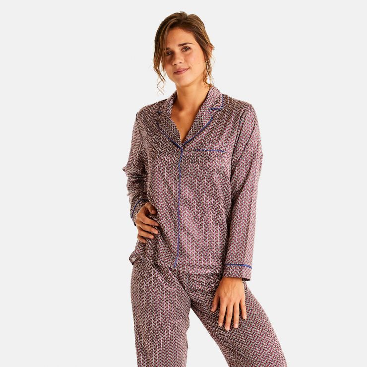 Haut de pyjama rose/bleu Mambo