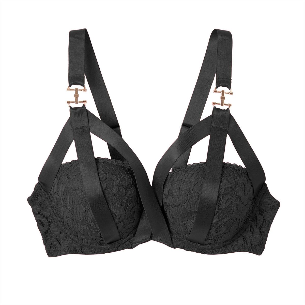 Soutien-gorge ampliforme noir Danger