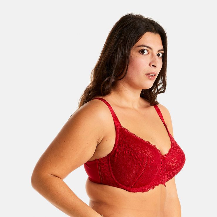 Soutien-gorge grand maintien rouge Elena