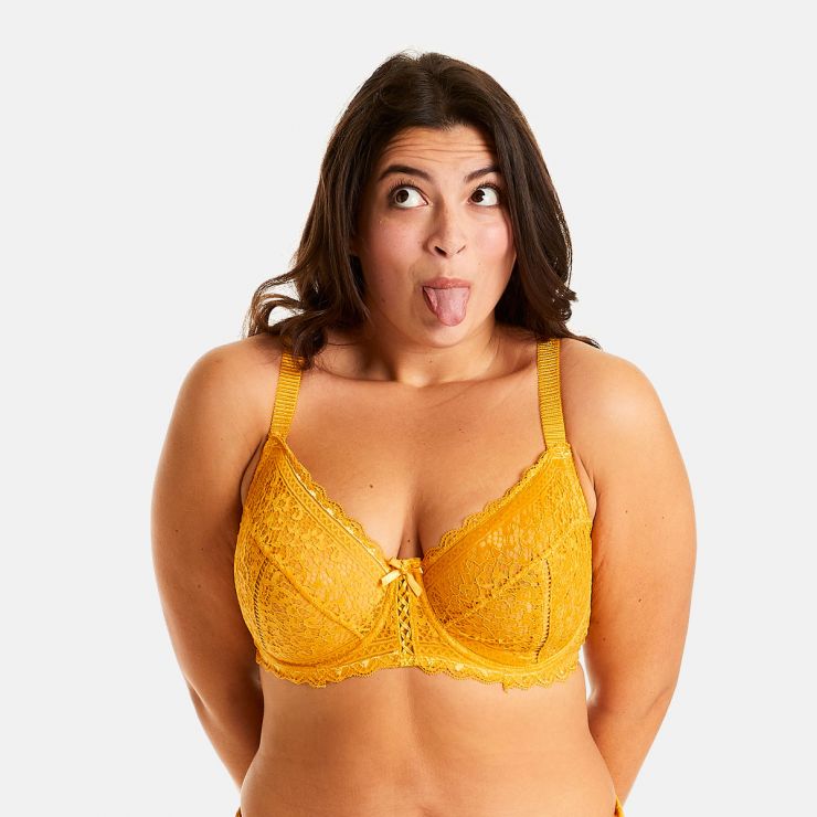 Soutien-gorge grand maintien jaune Elena