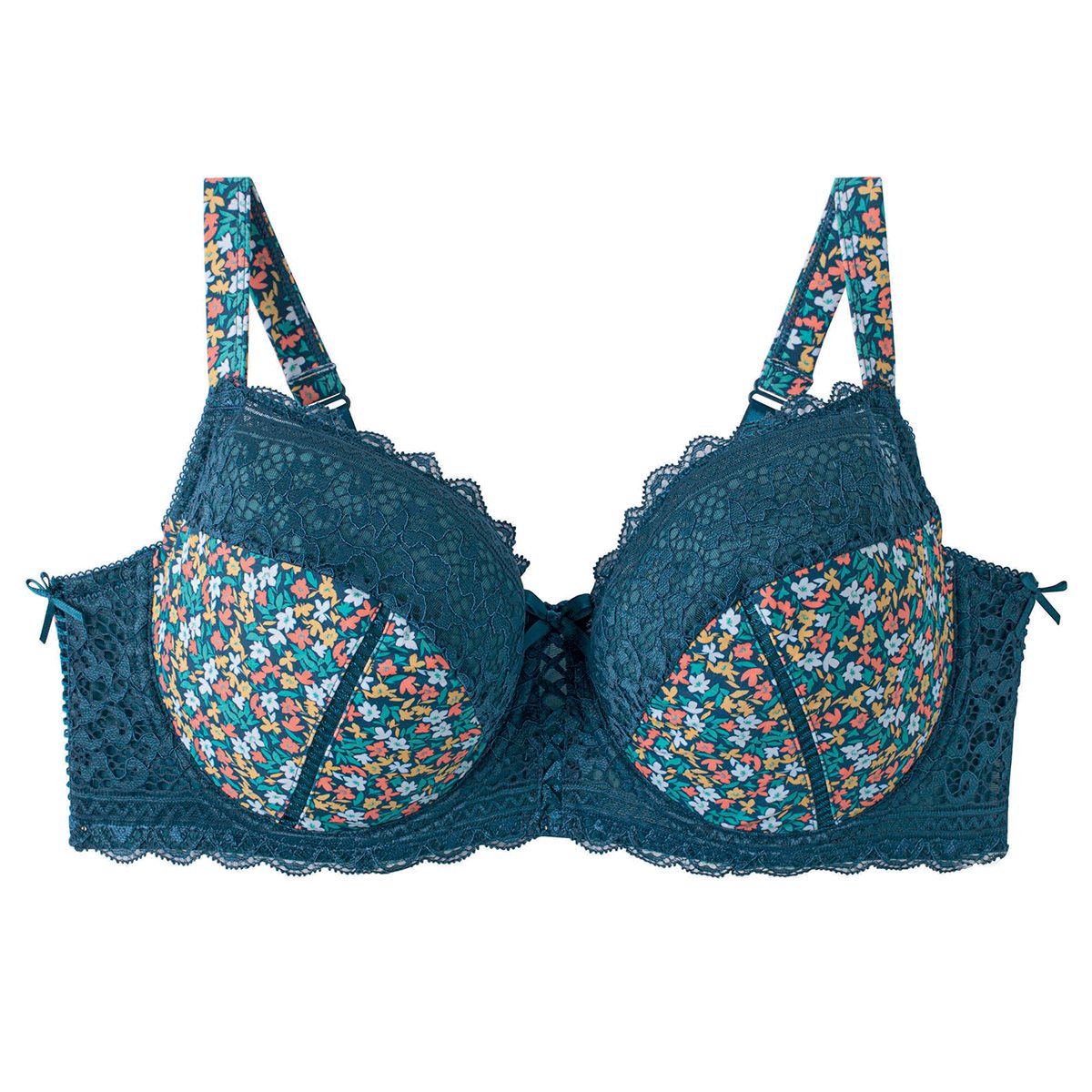 Soutien-gorge à armatures turquoise/orange Elena - Pomm'Poire - Modalova