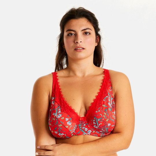 Soutien-gorge à armatures rouge Rouge