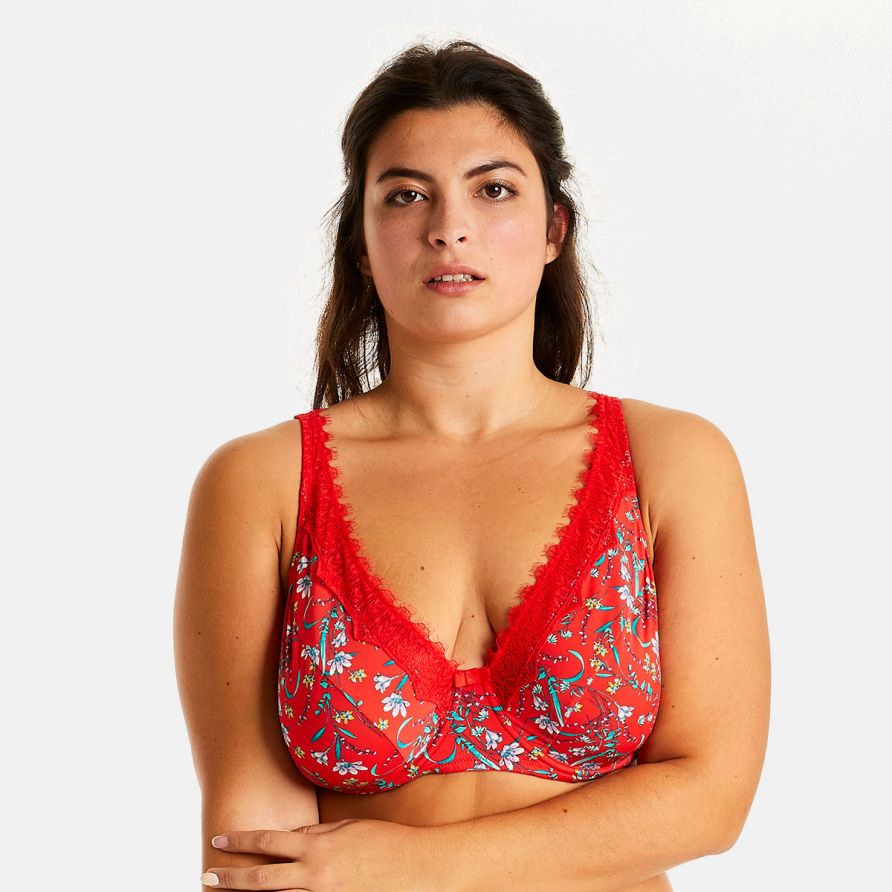 Soutien-gorge à armatures rouge Rouge