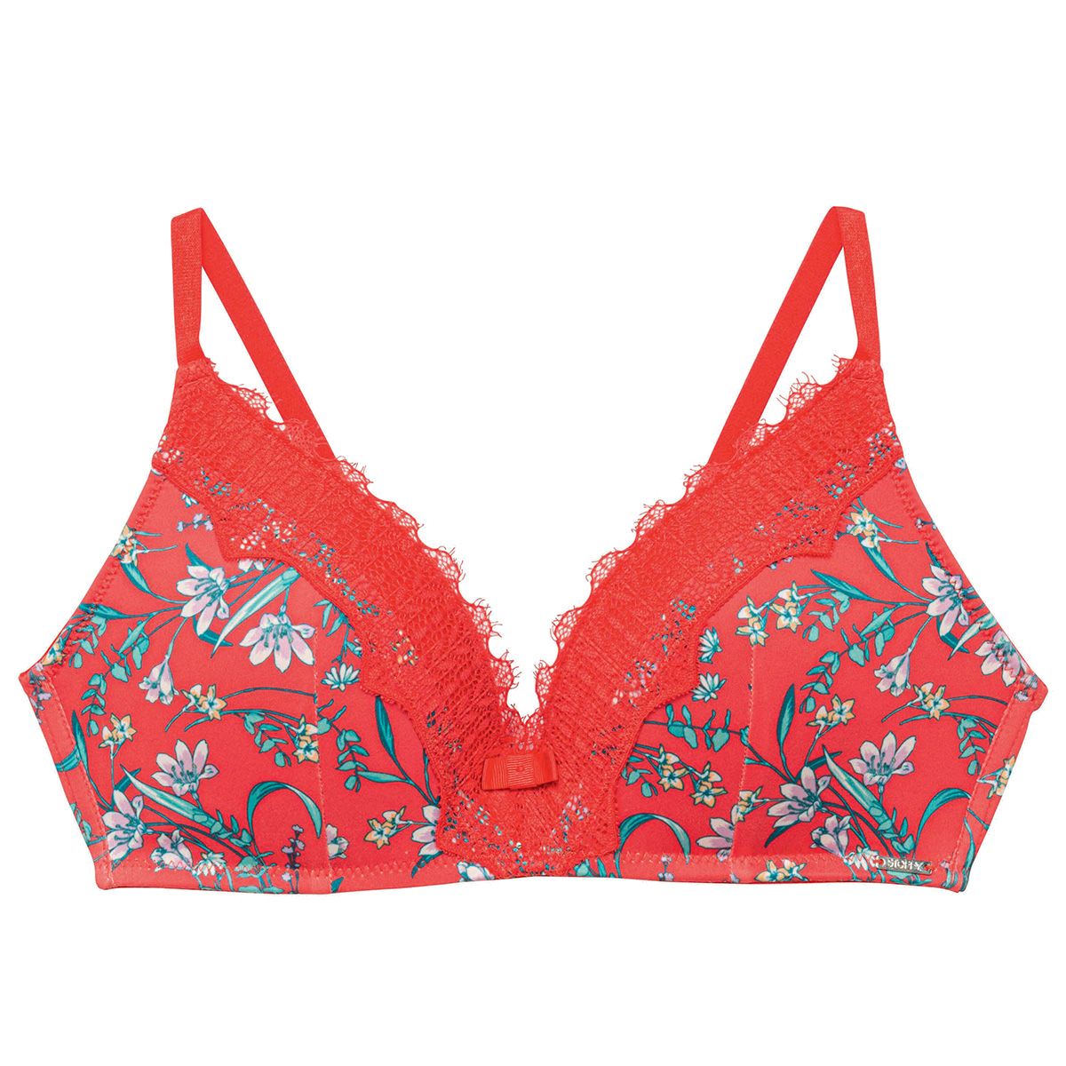 Soutien-gorge sans armatures coque souple rouge Rouge