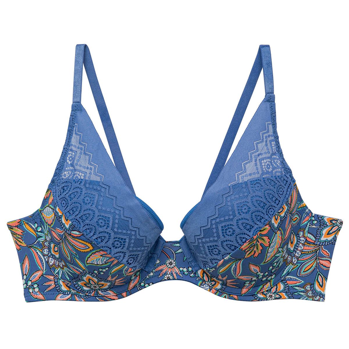 Soutien-gorge ampliforme coque moulée bleu Gazette