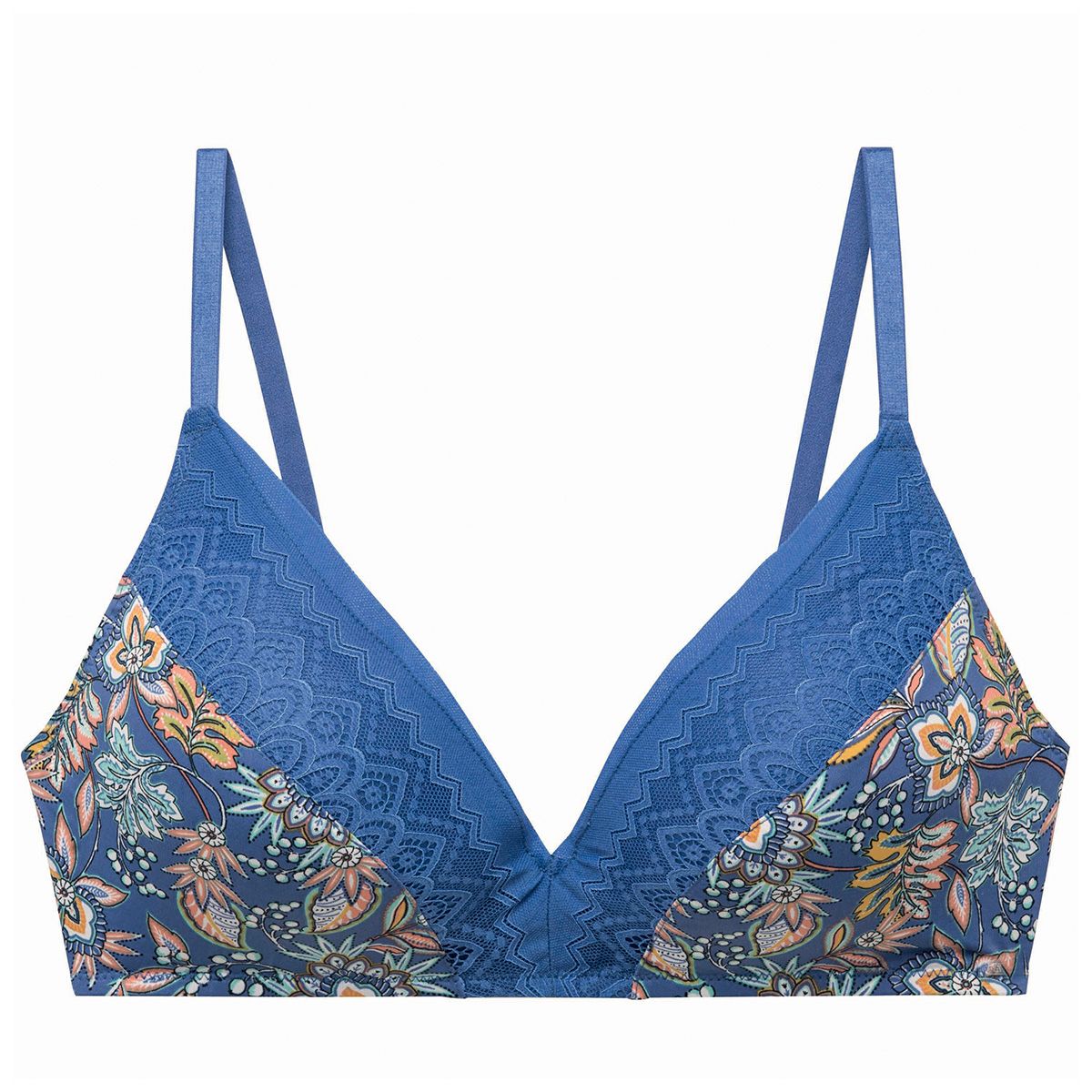 Soutien-gorge sans armatures coque souple bleu Gazette