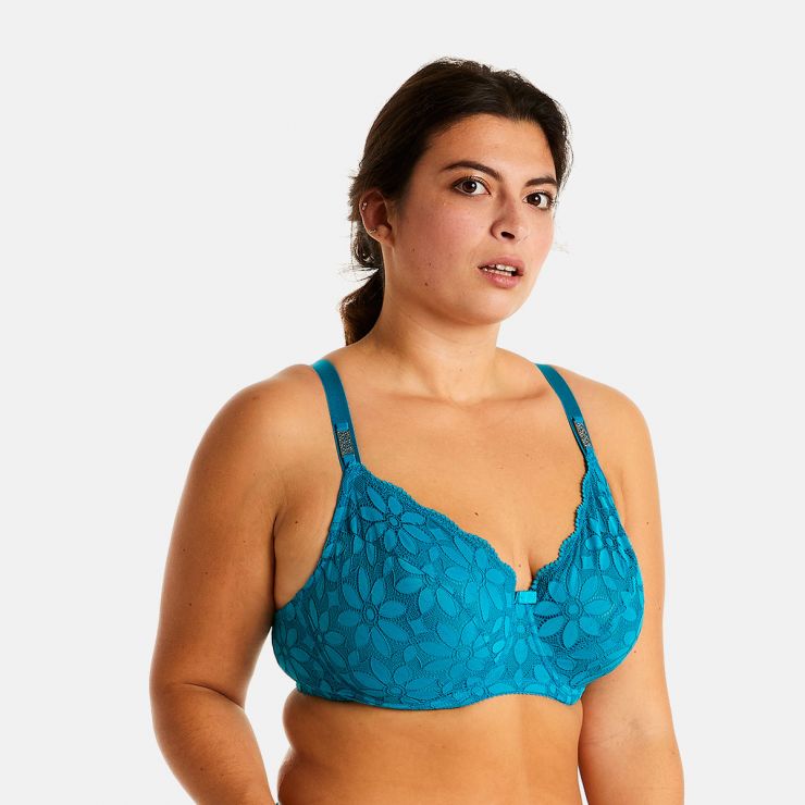 Soutien-gorge à armatures turquoise Fossette