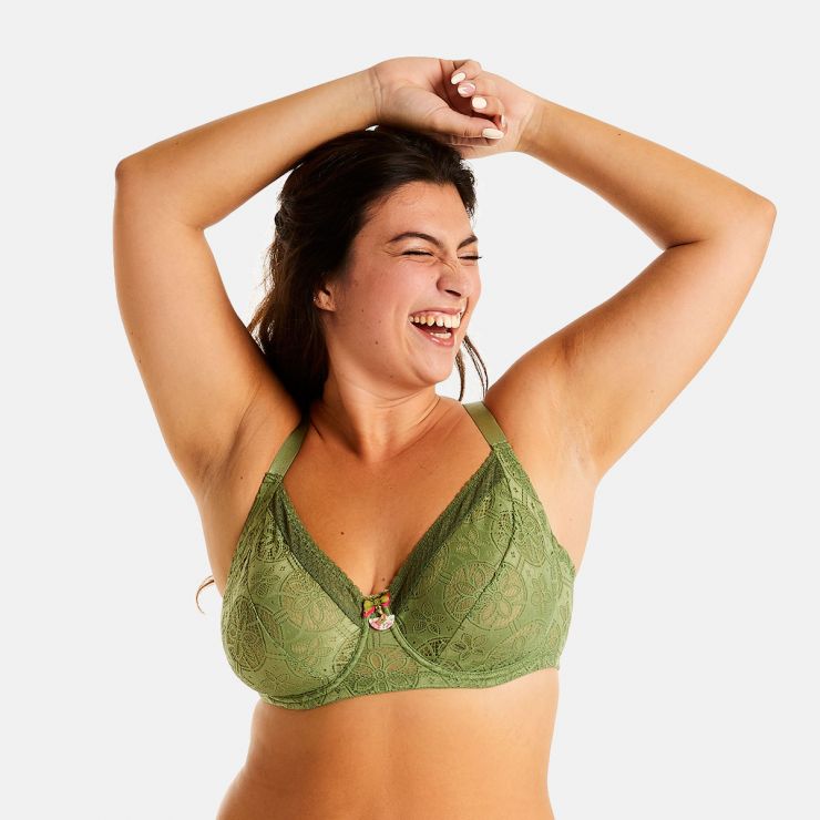 Soutien-gorge à armatures vert Echo